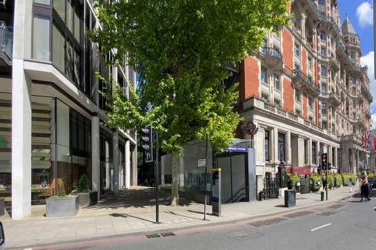 Gate into Hyde Park by Knightsbridge tube station