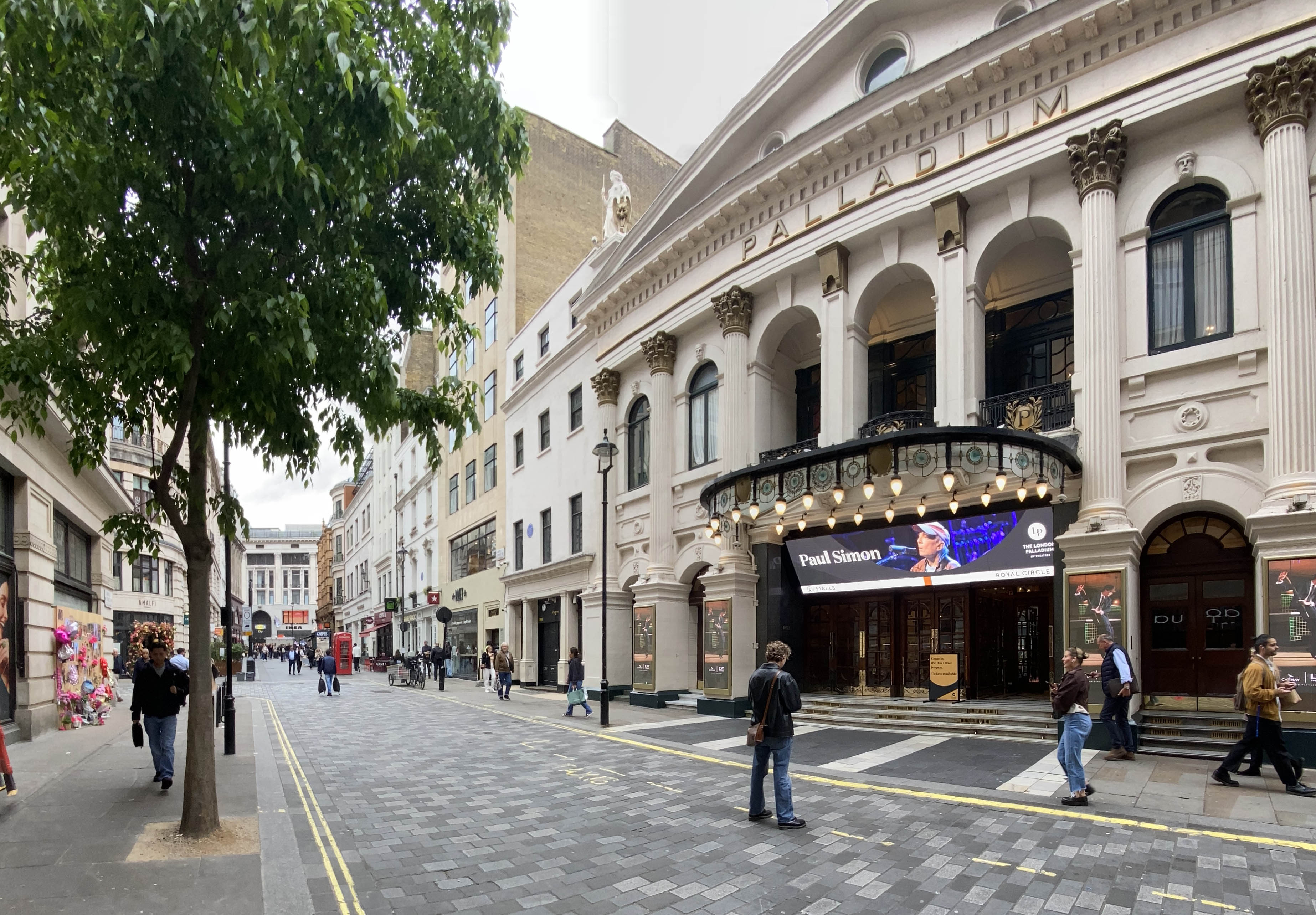 View of Argyll Street and the Palladium theatre in London