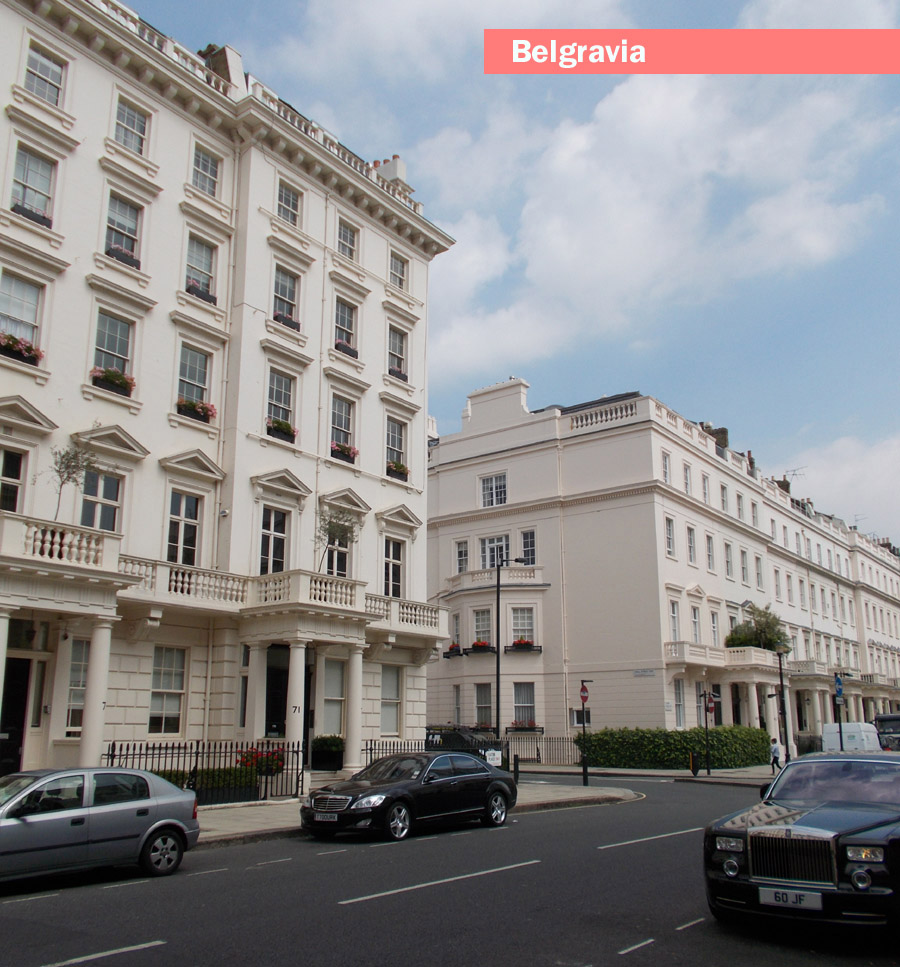 Photo of a typical street in London's Belgravia