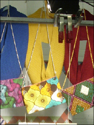 Designer fashion accessories in the market at Brick Lane