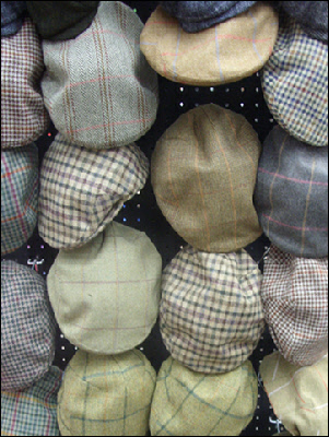 Country caps market stall at Spitalfields