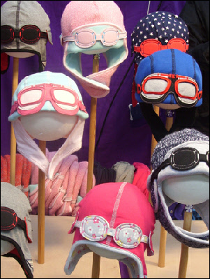 Fun children's hats at London's Spitalfields Market