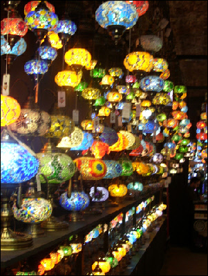 Stables Market in Camden - Glass lampshades
