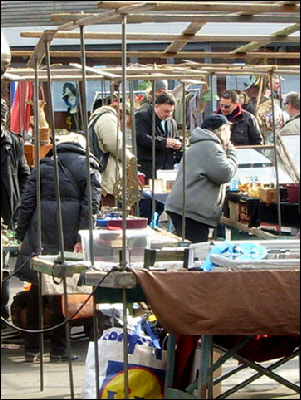 The antiques market in London's Bermondsey Square