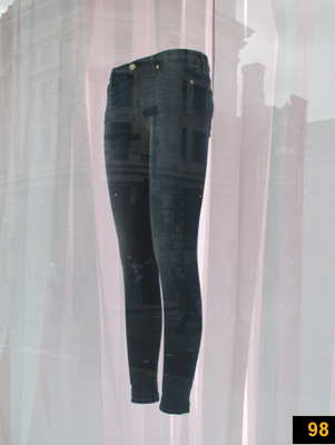 London shop window jeans