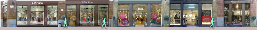Shops on Slingsby Place in Covent Garden: And Other Stories, The White Company, Pretty Ballerinas