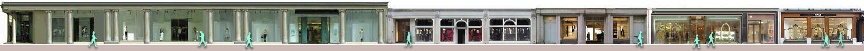 Fenwick department store on New Bond Street, Mulberry bags, Armani clothing, Dolce and Gabbana