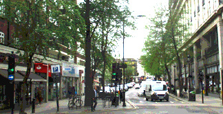 Street photo of Queensway shops in London's Bayswater