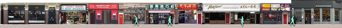 Restaurants on Shaftesbury Avenue: Olle Korean, Pho and Bun Vietnamese, Little Lamb Mongolian, Shuang Shuang Chinese