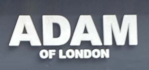 Sign at Adam of London menswear on Berwick Street in Soho