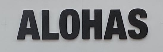 Alohas shop sign on Beak Street in London