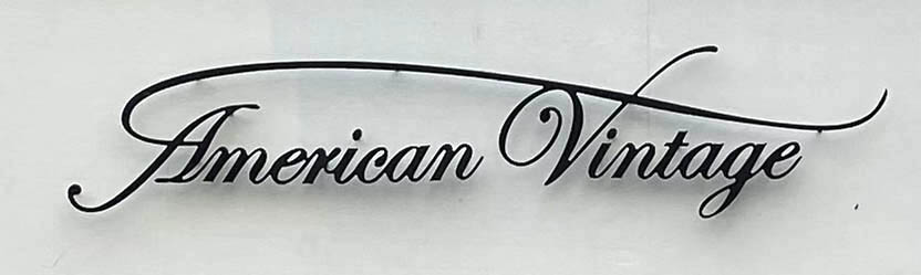 Sign at American Vintage shop on Floral Street in Covent Garden