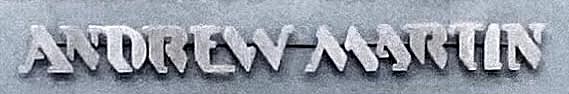 Sign at Andrew Martin shop on Walton Street in London's Knightsbridge