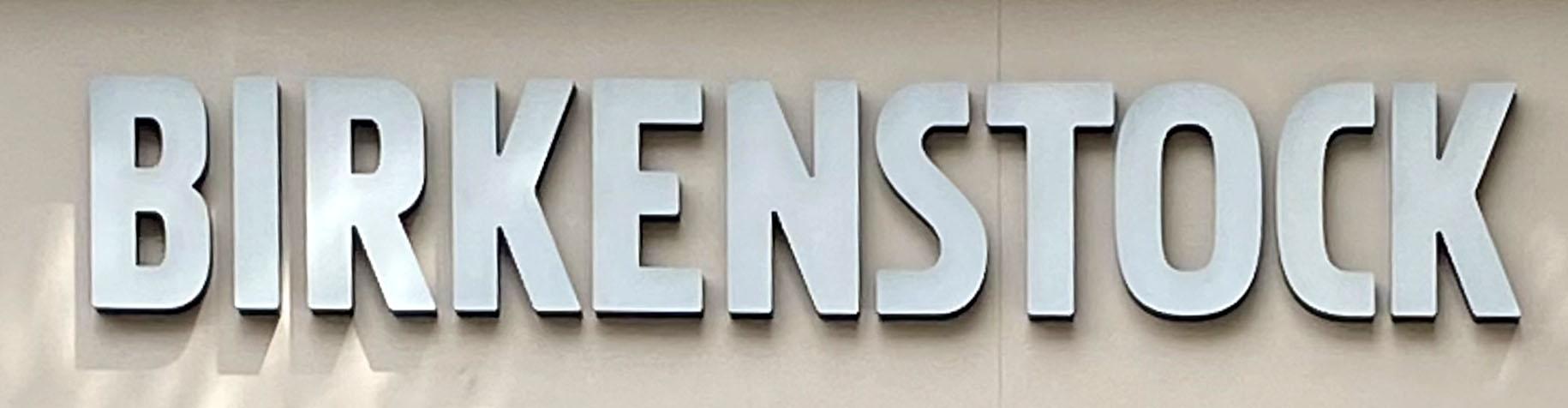 Shop sign at Birkenstock on King's Road in Chelsea