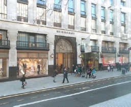 Burberry clothing shop on Regent Street