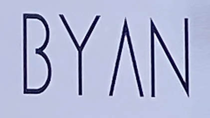 Sign at Byan Concept womenswear shop on Henrietta Street in London