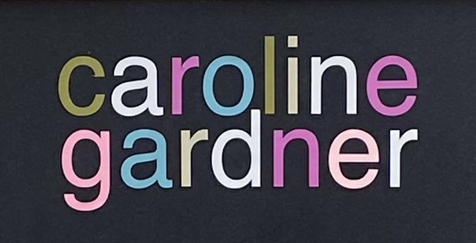 Sign at Caroline Gardner shop on Marylebone High Street
