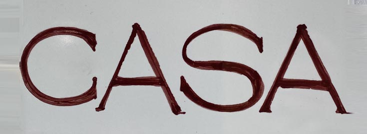 Sign at Casa-216 restaurant on Kensington Park Road in London's Notting Hill