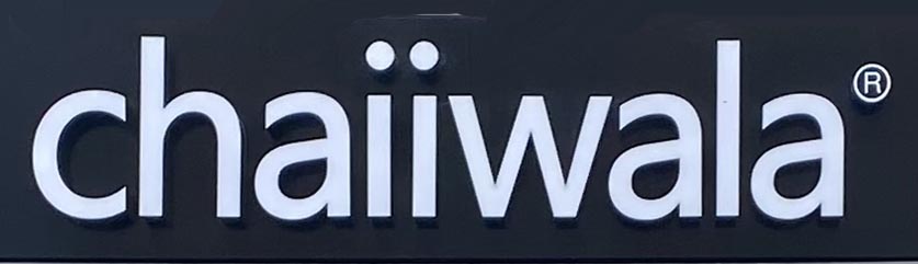 Sign at Chaiiwala cafe on Brick Lane in London