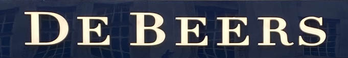 De Beers shop sign on London's Old Bond Street