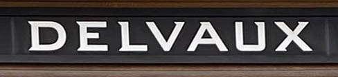 Sign at Delvaux shop on New Bond Street in London's Mayfair