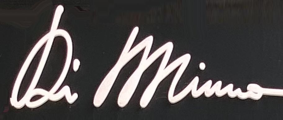 Sign at Di Minno shoe shop on Sloane Street, near to Sloane Square in London