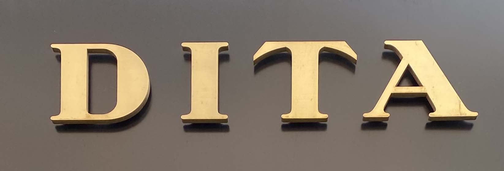 Sign at Dita shop near Knightsbridge station on Brompton Road