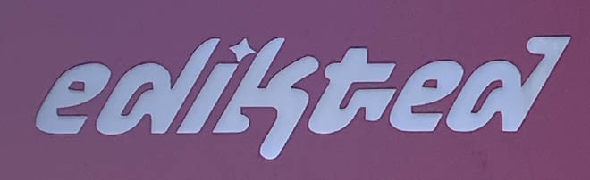 Sign at Edikted shop on Carnaby Street in London