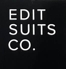 Sign at Edit Suits Co. on South Molton Street