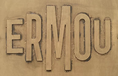 Sign at Ermou restaurant on James Street in London