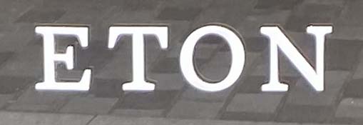 Eton shirts shop sign on South Molton Street in London
