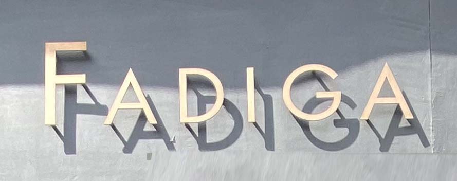 Sign at Fadiga restaurant on Berwick Street in Soho
