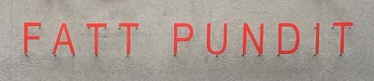 Sign at Fatt Pundit restaurant on Berwick Street in London's Soho