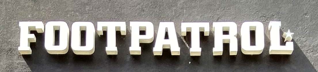 Sign at Footpatrol shop on London's Berwick Street