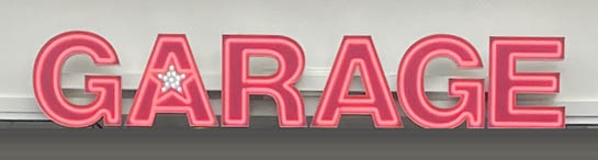 Sign at Garage shop on Oxford Street in London