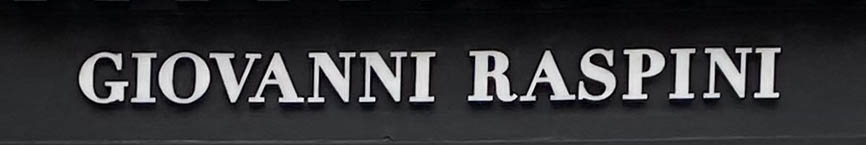 Sign at Giovanni Raspini shop on South Molton Street