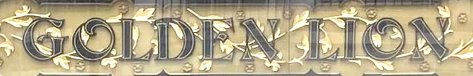 Sign at The Golden Lion pub in London, on Dean Street in Soho
