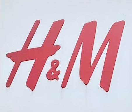 Shop sign at H&M on London's Oxford Street
