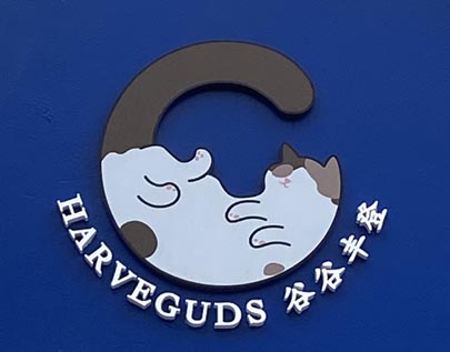 Sign at Harveguds shop on Endell Street in London