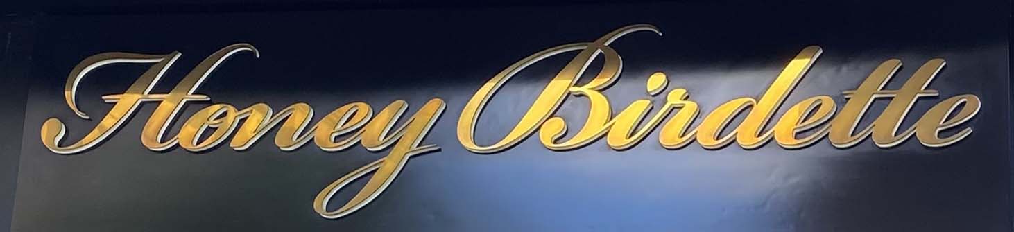 Sign at Honey Birdette shop in London's Covent Garden
