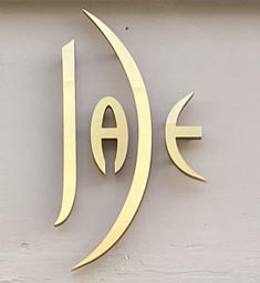 Sign at Jade jewellery shop on Walton Street in London