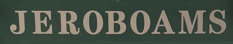 Jeroboams shop sign on Walton Street in Knightsbridge, London