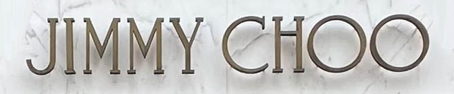 Sign at Jimmy Choo shop on New Bond Street