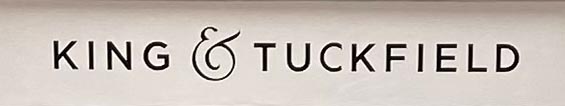 Sign at King and Tuckfield fashion shop on Chiltern Street in London
