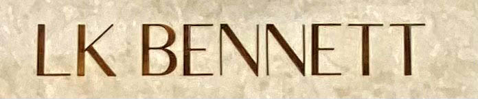 LK Bennett shop sign on New Bond Street in London