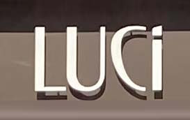 Luci restaurant sign on Long Acre in London's Covent Garden