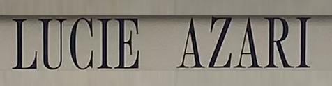 Sign at Lucie Azari shop on Walton Street in Knightsbridge, London