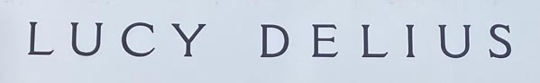 Lucy Delius shop sign on Ledbury Road in London's Notting Hill