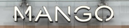 Sign at Mango store on Long Acre in London's Covent Garden