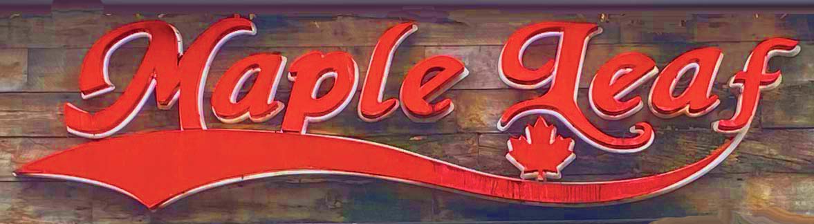 Sign at the Maple Leaf pub in Covent Garden, London